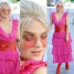 "Fashion icon" Margaret w różowych falbanach i czerwonych rajstopach... (ZDJĘCIA)