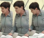 Beata Szydło w dresiku odwiedza rannego oficera BOR (FOTO + WIDEO)