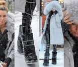 Gosia Rozenek w kurtce za 30 tysięcy walczy ze śniegiem (ZDJĘCIA)